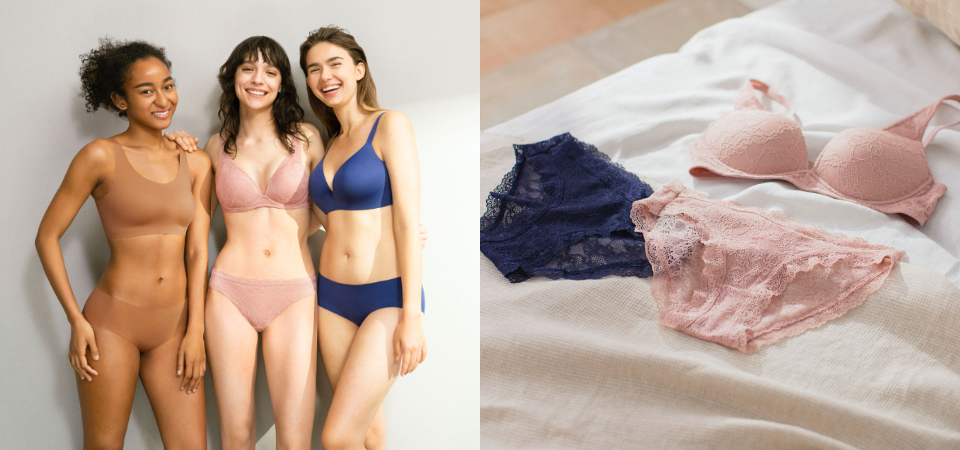 「UNIQLO 無鋼圈美型胸罩」再進化！3D 包覆搭配蕾絲設計，托高集中美胸美型每一天！ 