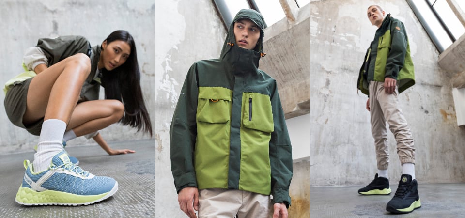 Timberland 春夏新品厲害了！風衣、工裝背心帥到哭，甘蔗鞋底環保又舒適，草綠色吸睛又好搭！