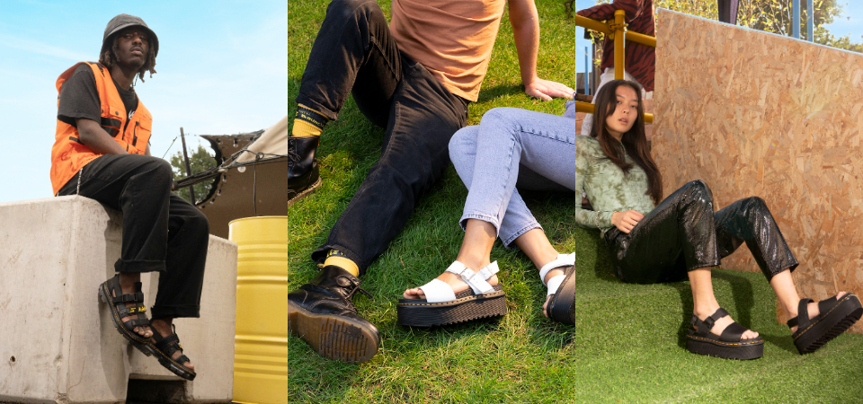 涼鞋也可以很 outdoor！Dr. Martens「中性、厚底涼鞋」連工裝也能輕鬆搭配，女孩們也能甜酷一夏！