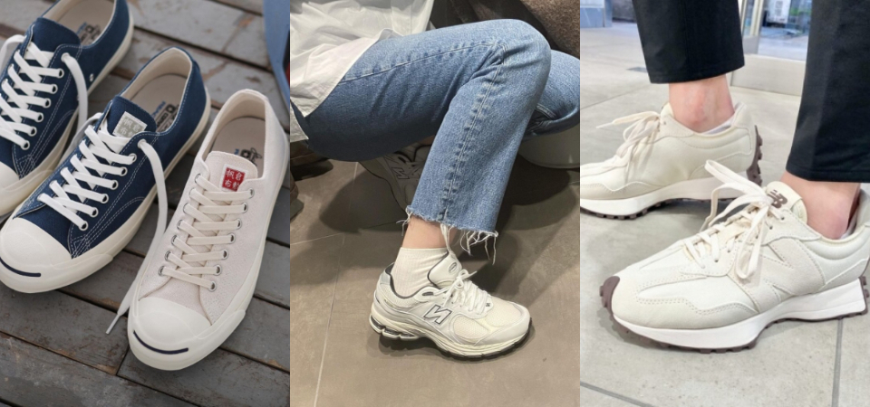 搜羅 5 雙日韓女生最愛的「奶茶色球鞋」，New Balance 327、Vans Old Skool 每雙都好燒！