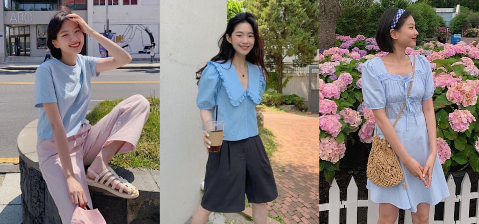女生夏天穿搭的清新配色！「寶寶藍」 4 種風格提案，氣質甜美、俏皮酷甜，簡單打造好感 LOOK ！