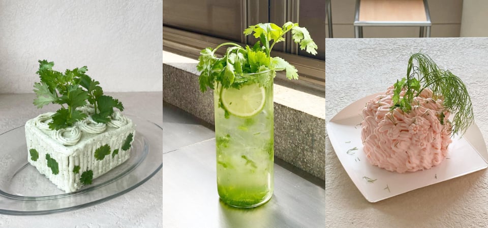 韓國咖啡廳推出「香菜」創意甜點：奶油香菜蛋糕、香菜氣泡飲給你絕對的味蕾衝擊，是天堂還是地獄？
