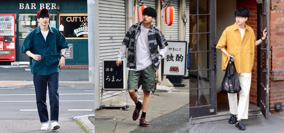 男生夏天的「短袖襯衫穿搭」，不只是素 T 加短褲，運用基本款混搭就可以很多變！