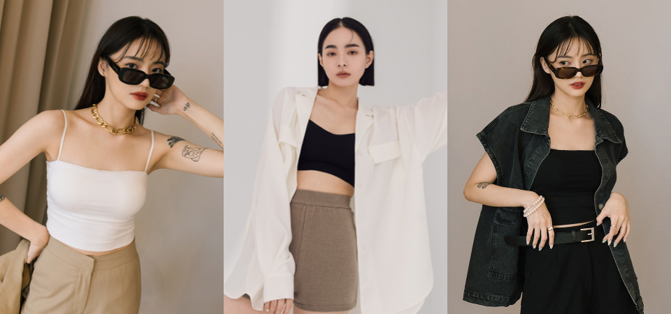 「Bra Top」的微性感穿搭術，搭配透膚襯衫、西外打造若隱若現小心機，直接變成行走桃花吸引器