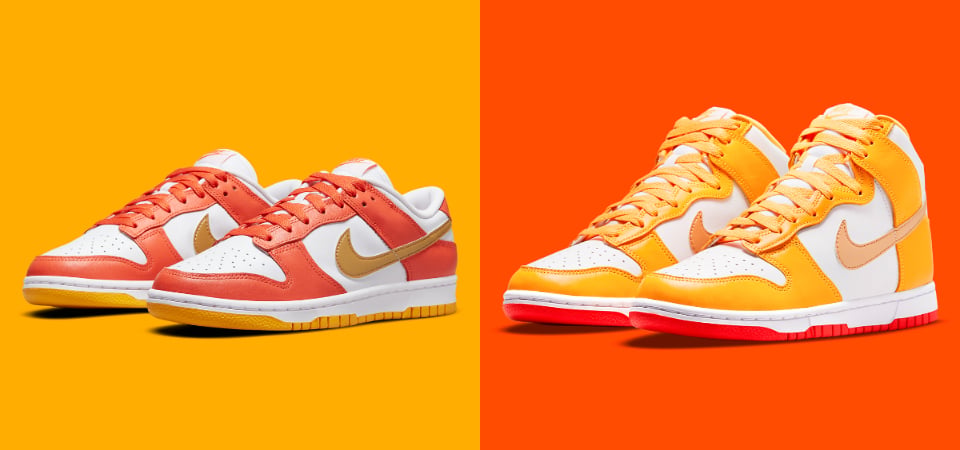 Nike Dunk「Oranges And Golds」高、低筒新色齊發，金色元素點綴鞋身，收不完真的好慌張