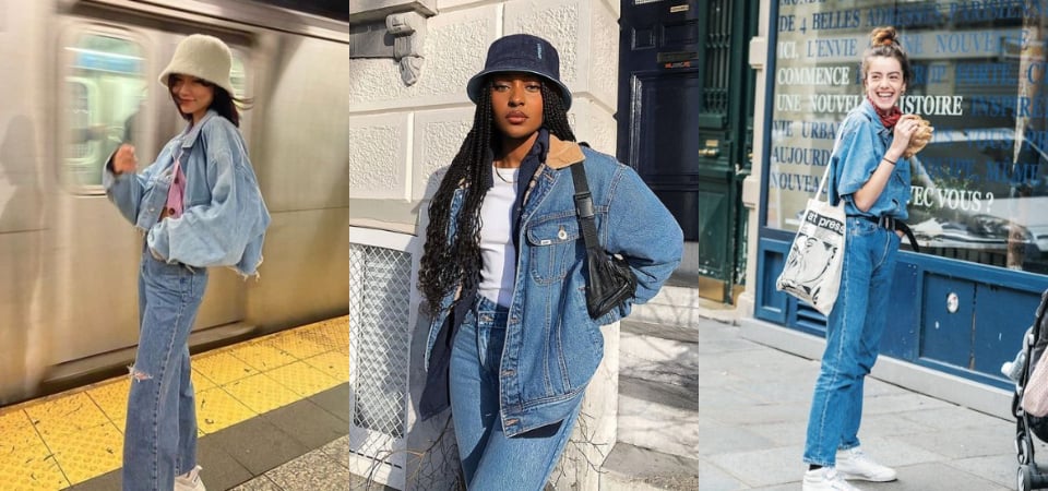 經典不敗的丹寧穿搭，永不過時的「Denim on Denim 」穿搭技巧，靈活混搭讓時髦度翻倍！