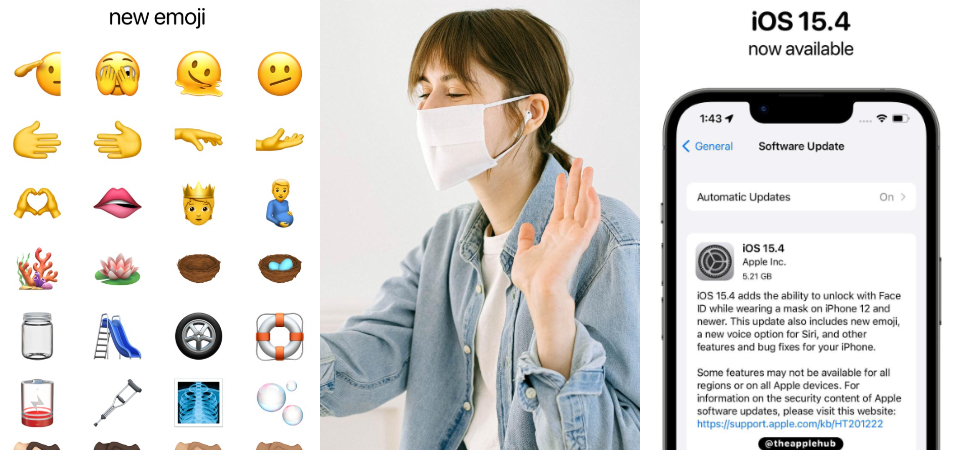 口罩 Face ID 終於來了！盤點蘋果系統更新 iOS 15.4 功能，滿滿表情符號還能登入疫苗卡！