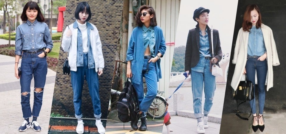同色調還不夠！這季還要「同材質」用丹寧 x 丹寧呈現女孩的率性！