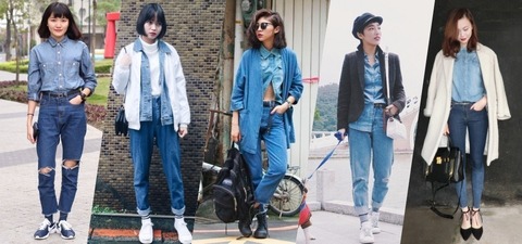 同色調還不夠！這季還要「同材質」用丹寧 x 丹寧呈現女孩的率性！