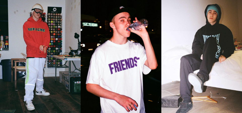 賣自創球鞋給 A$AP Rocky、跟 Prada 推限量鞋， 新銳藝術家 Cassius Hirst 的街頭穿搭真的很欠學