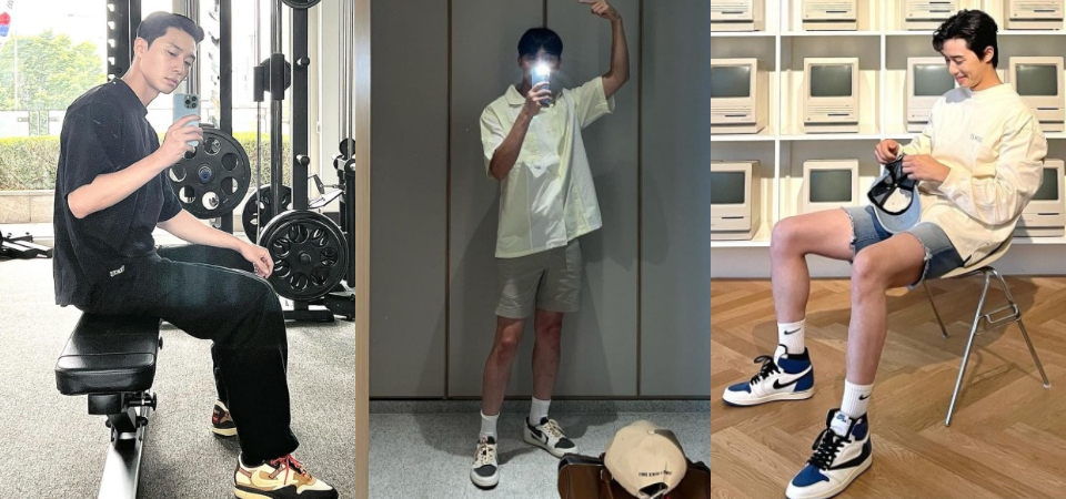 「最強鞋頭」朴敘俊又曬猛鞋！盤點男神「Travis Scott 倒勾聯名球鞋」夢幻收藏，每雙都香噴噴！