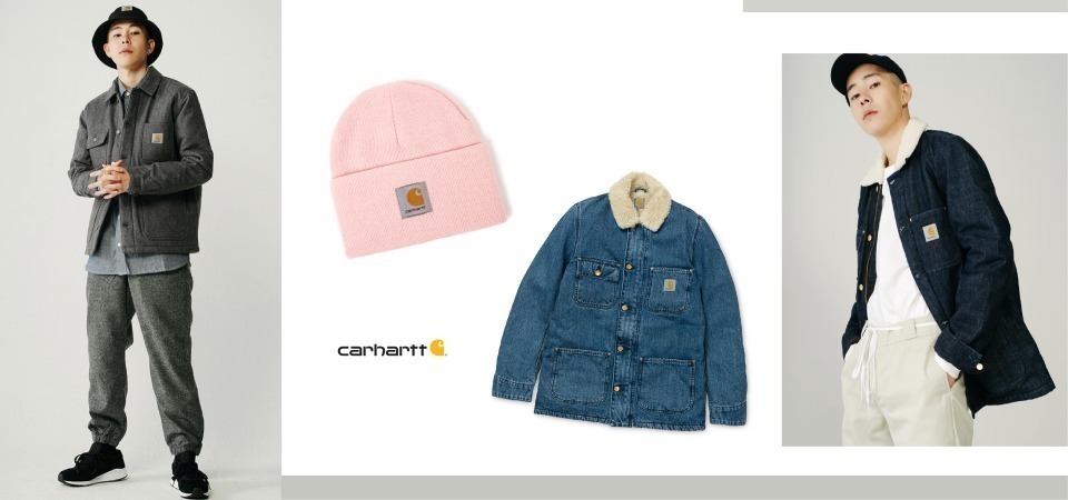 就是這種粉紅色！Carhartt 台灣限定新色毛帽粉得剛剛好，加上羊羔毛外套，新品們真的太燒了拉！
