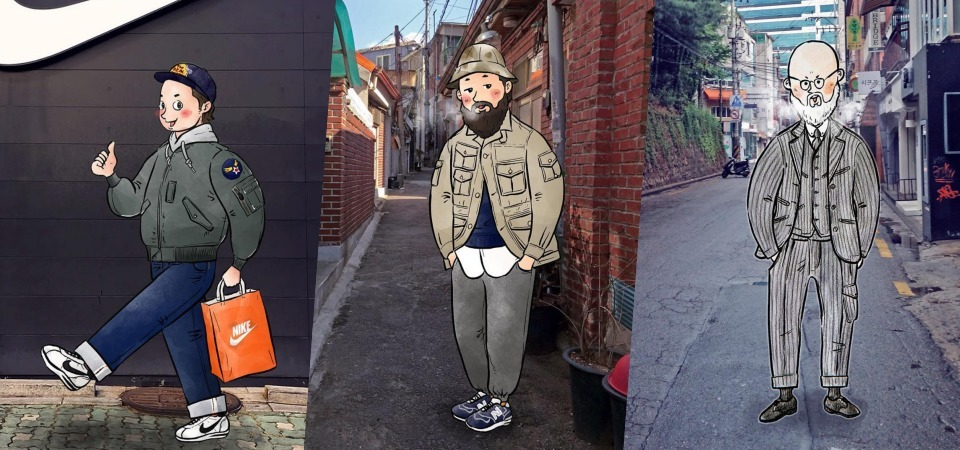 本人跟插畫都好會穿啊！用插畫解析韓國男子穿搭術