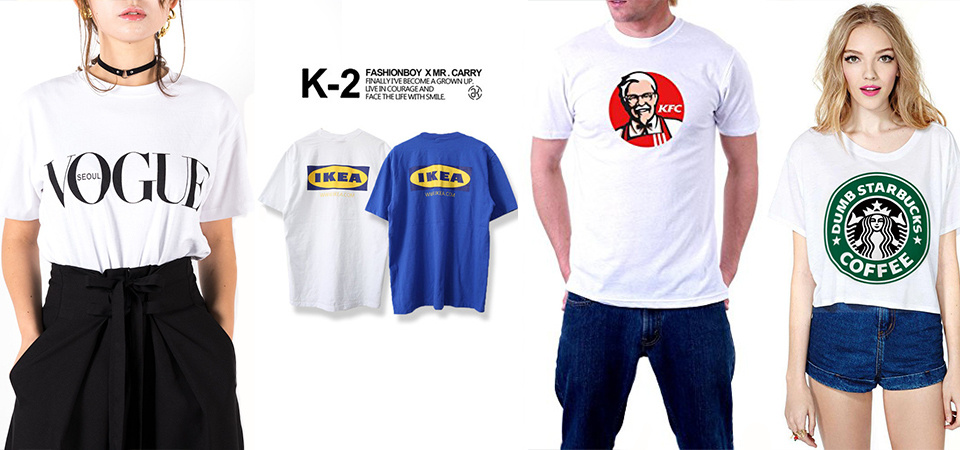 你曾想過把 ROLEX、IKEA、VOGUE等標誌穿在身上? 生活感 LOGO T-shirt 正在流行！