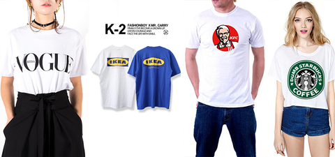 你曾想過把 ROLEX、IKEA、VOGUE等標誌穿在身上? 生活感 LOGO T-shirt 正在流行！