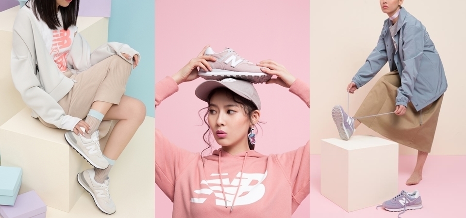 全新 New Balance 經典 574 用微糖的粉色系，打造屬於甜美女力的 Iconic style