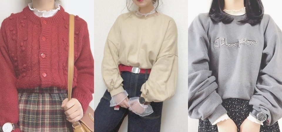 日系古著女孩變可愛的秘密！「蕾絲襯衣」大玩創意穿搭，春天就該這樣穿