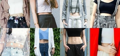 露一截好清涼，女孩中空裝穿出性感可愛！