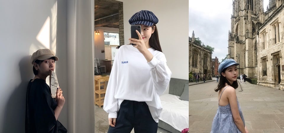 初秋必備單品，不同髮型打造不同造型！擁有這頂帽子讓妳不用修容瞬間擁有小臉