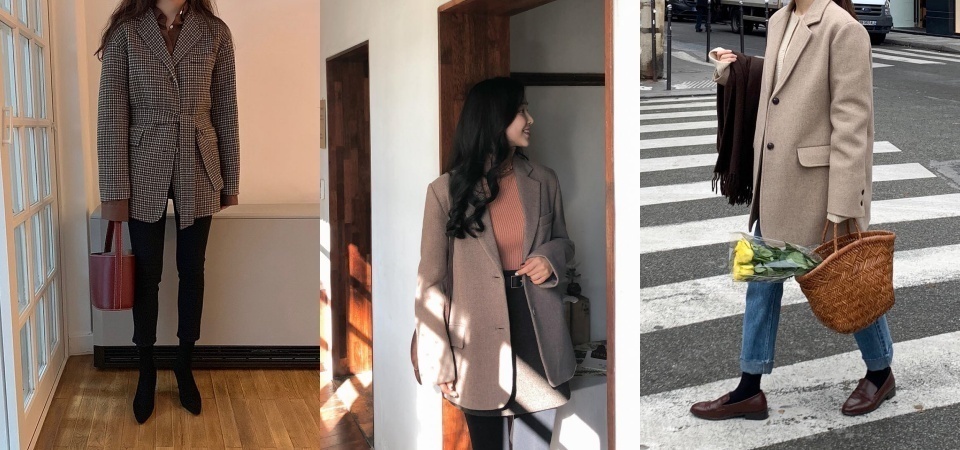 最修飾身形的外套長度 —— 中長版西裝外套，不管是高個子女生、嬌小型女孩都能駕馭！