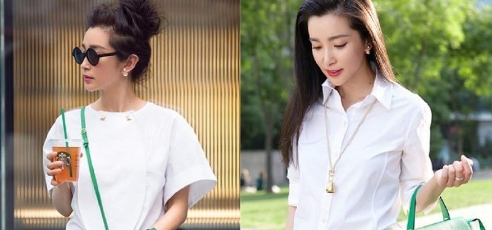 女神出遊私服關鍵字！學會李冰冰「白+綠」簡單清新的夏日配色穿搭