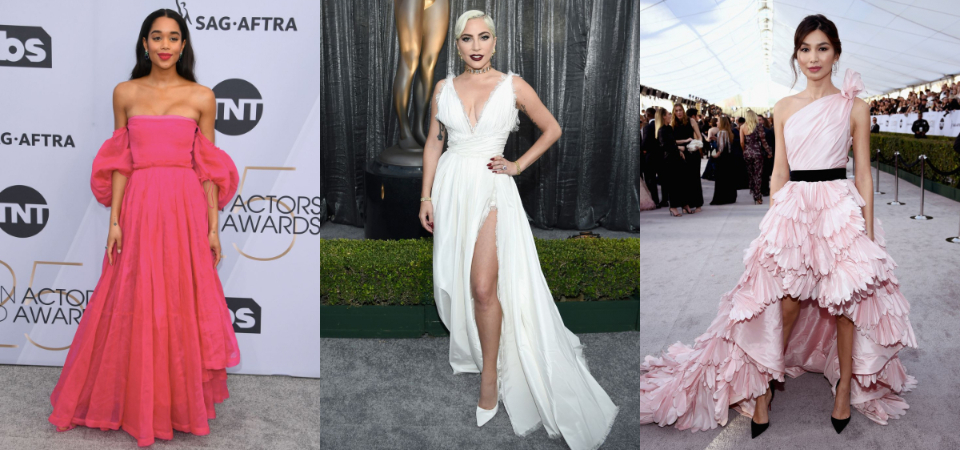 白金配色成性感大勢！Lady Gaga、瑪格羅比、楊紫瓊…美國演員工會獎紅毯造型特輯