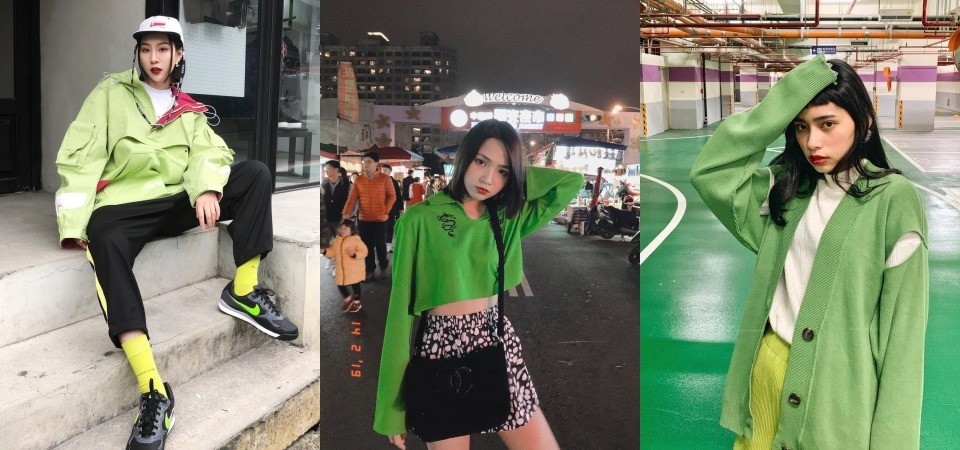 今年春夏各種彩度的綠都要穿過一遍！正綠、草綠、螢光綠一旦駕馭成功立馬讓你跳脫人群！