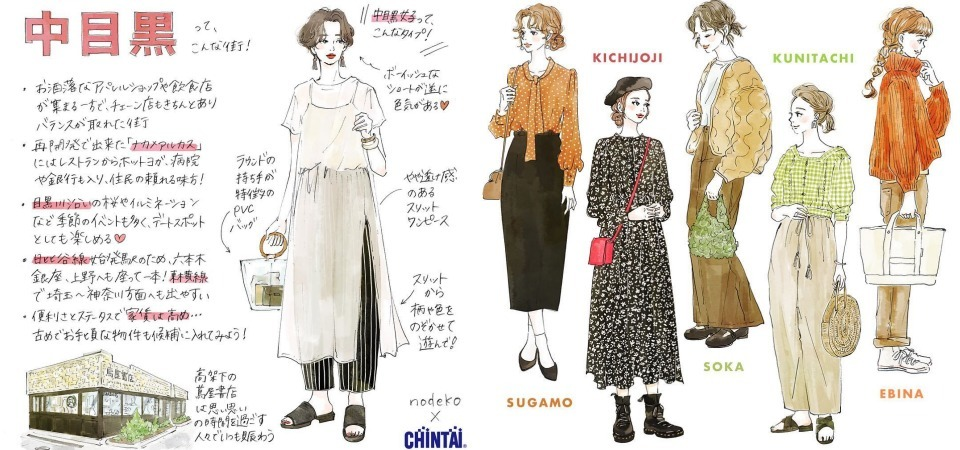 根本就是「日本女孩穿搭小百科」呀！插畫家 nodeko 告訴你日本女生的時尚穿搭術！