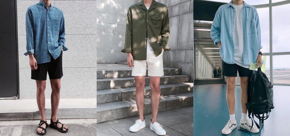 視覺 180 cm 穿搭公式：「廓形襯衫 + 短褲」，修飾身形還內建大長腿！