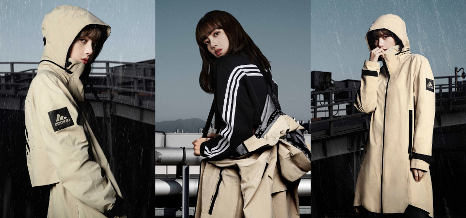雨下再大也無所謂！BLACKPINK Lisa 率性詮釋 adidas MYSHELTER 防水風衣外套，機能與時尚兼具！