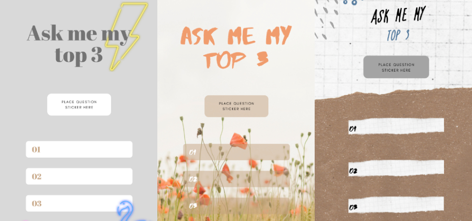 IG Story 最新玩法！ 「Ask Me My Top 3」教你如何打造獨一無二的背景！
