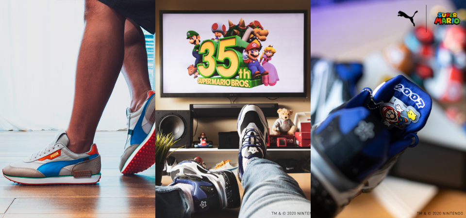 《超級瑪利歐》35 歲了！PUMA 攜手任天堂，用顏色、角色貫穿設計，打造童年回憶殺的聯名鞋履！