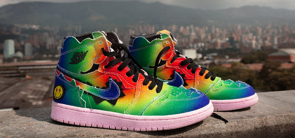 穿這雙會帥到把街頭炸裂！拉丁雷鬼王子 J Balvin 獨特穿搭美學的 Air Jordan I，展現爆炸性創作能量