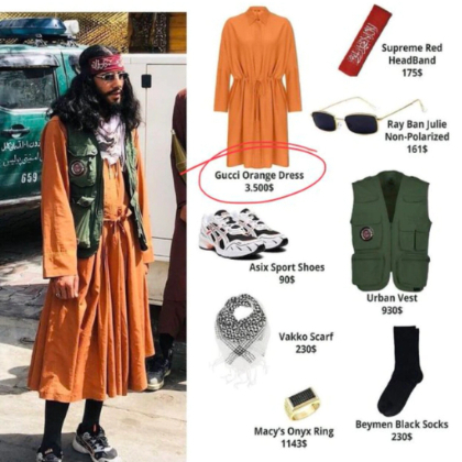 Gucci 真的香，連塔利班士兵也無法抗拒，Supreme 頭巾、雷朋眼鏡 ⋯ 全身單品解析，十八萬真的厲害啊