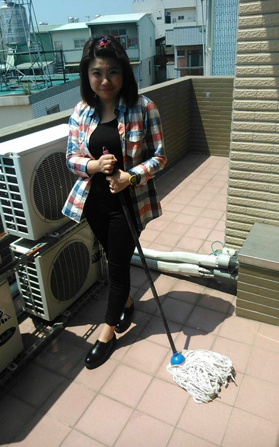 頂樓不需濕拖