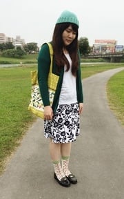 Green X 印花