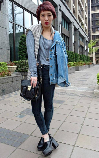 煞到萌妹的單寧休閒Look!