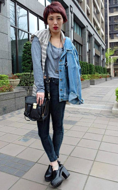 煞到萌妹的單寧休閒Look!