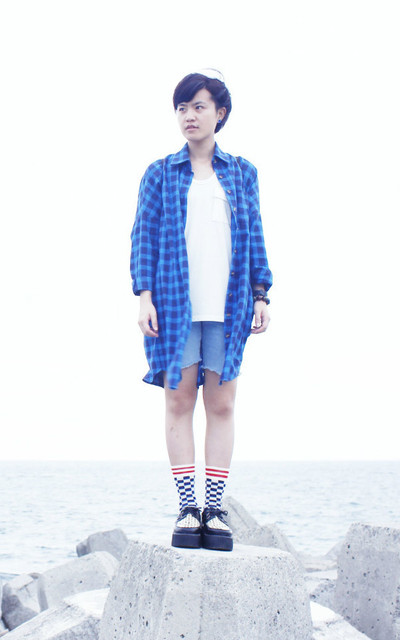 藍 X 格紋