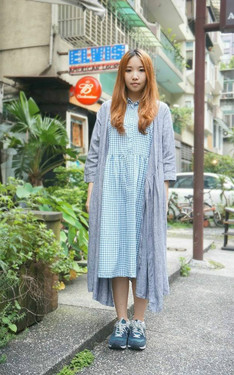 水藍格子
