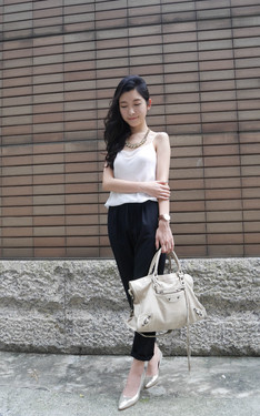 black and white outfit