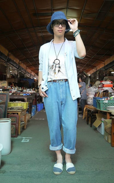 阿爸的高腰褲
