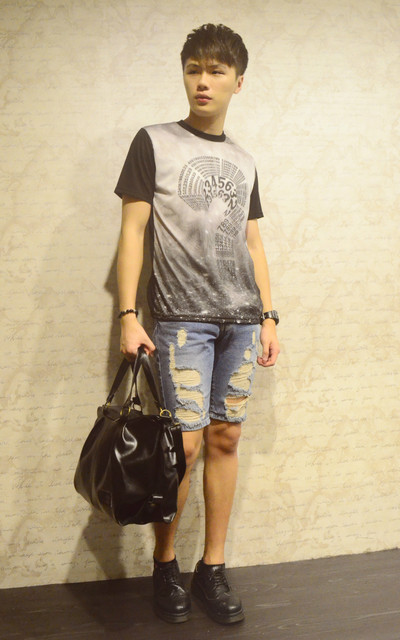 3D漸層加上破壞牛仔 # 雅痞Look