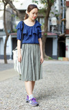 日本古著 格子裙的時尚穿搭
