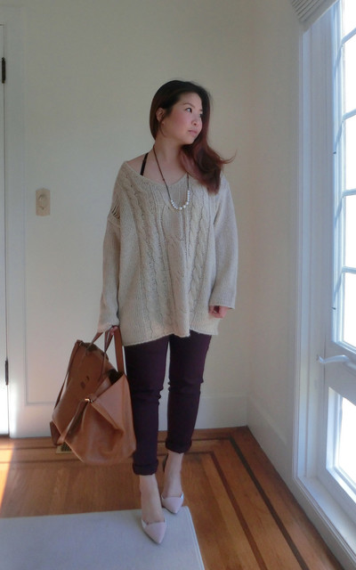 Try a sleek and slouchy look
