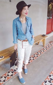 秋天清爽丹寧X丹寧casual look