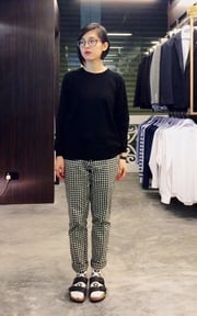 挑戰男裝穿搭第貳天 - 西裝褲加流浪漢破壞款毛衣