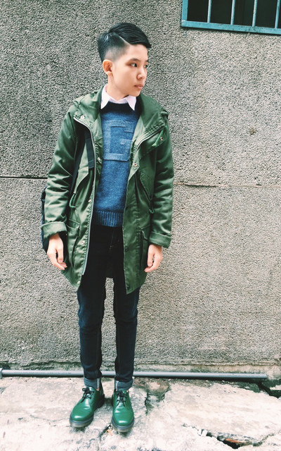 ▲ #GREEN #COLD #FALL #BARBER #CASUAL #NEW #HAIR #STYLE #GENTLE #綠 。 ▲