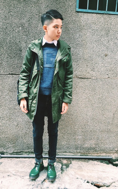 ▲ #GREEN #COLD #FALL #BARBER #CASUAL #NEW #HAIR #STYLE #GENTLE #綠 。 ▲
