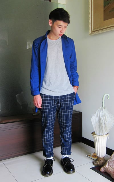 SHOP COAT X 格紋褲